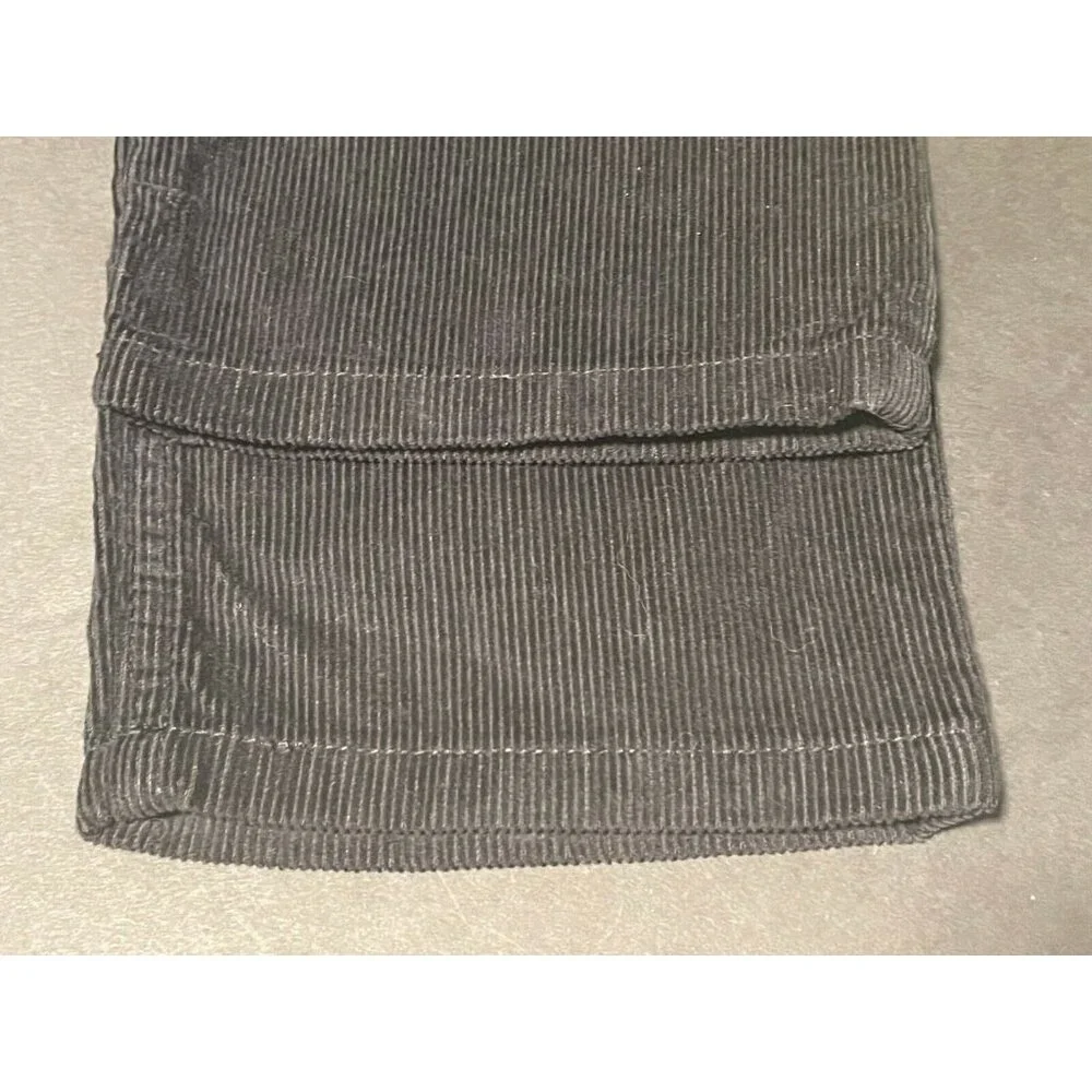Lands End jeans youth 7 corduroy 5 pocket 22 x 22 black new